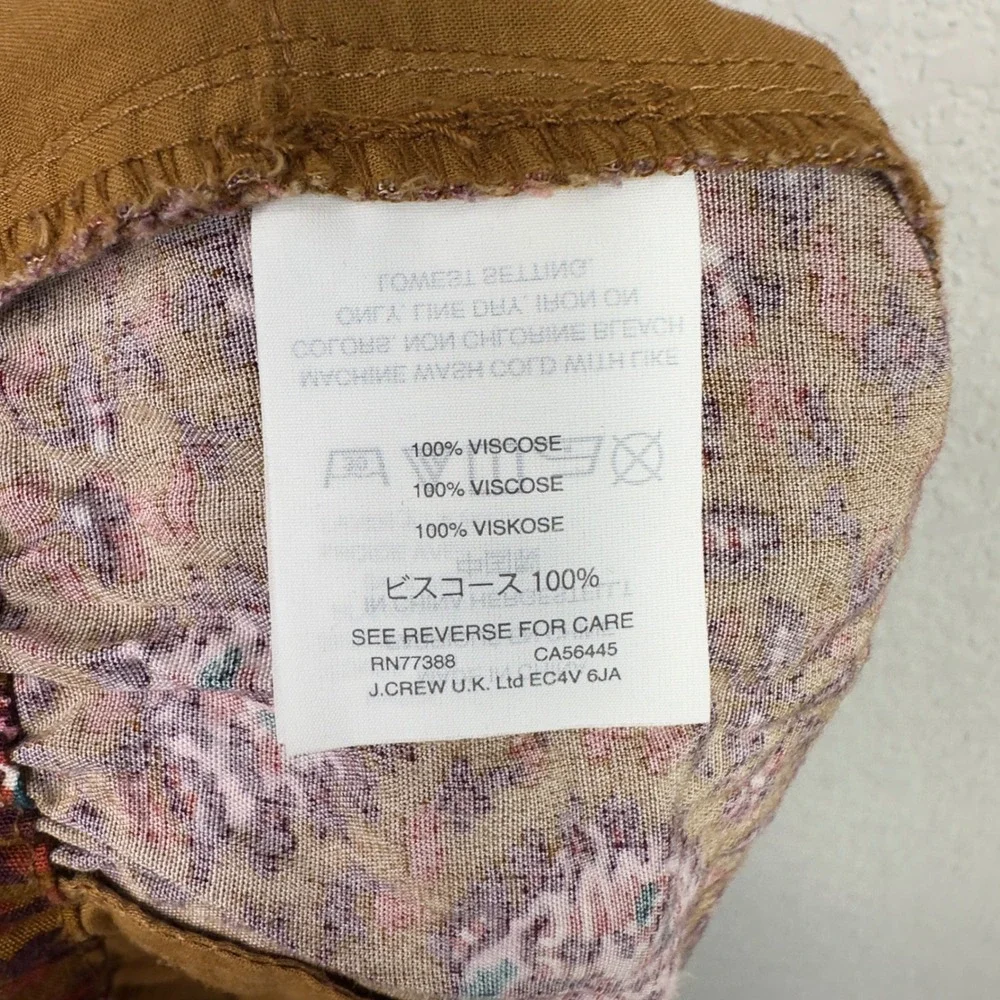 Madewell Shorts Women S Brown Paisley Floral Elastic Waist Boho Coastal Festival